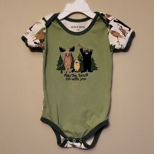 Little Blue House short sleeve onesie/bodysuit